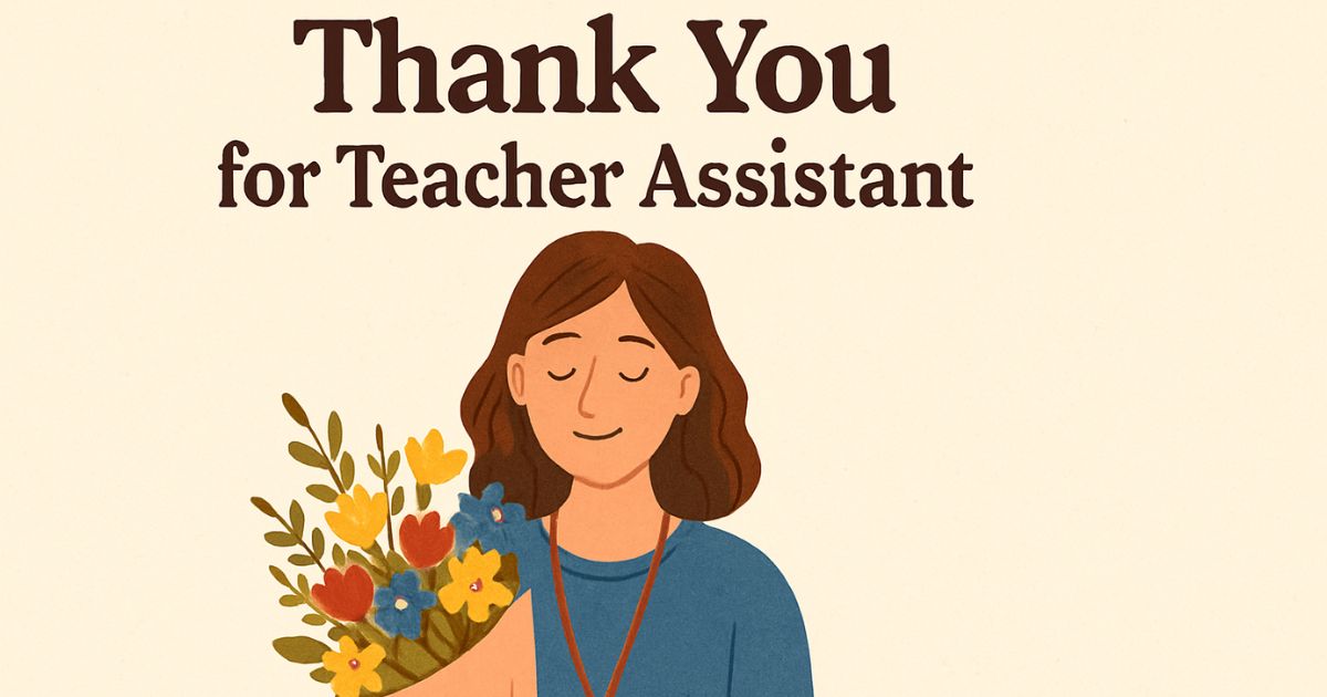 50+ Thank you for Teacher Educational Assistant Quotes, Message And Notes