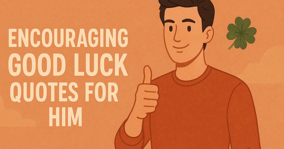 56+ Encouraging Good Luck Quotes for Him