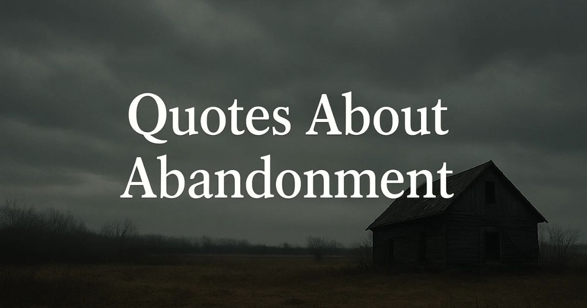 77 Quotes About Abandonment That Speak to Your Soul