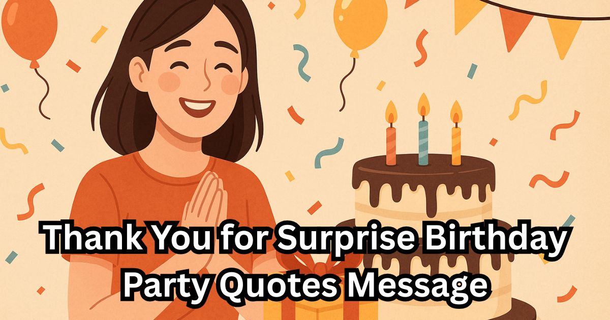 99+ Thank You for Surprise Birthday Party Quotes Message