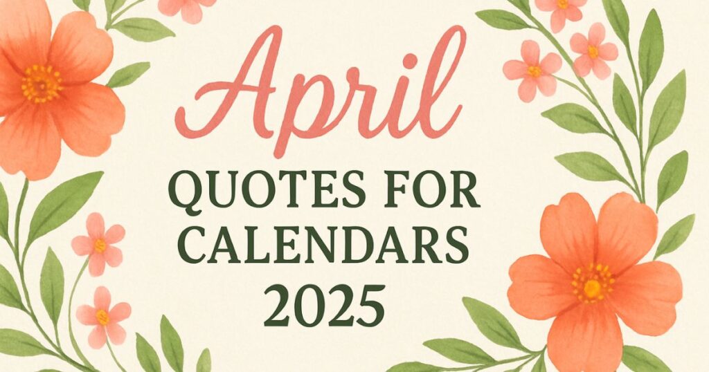 April Quotes for Calendars 2025