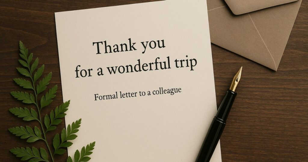 Formal Letter to a Colleague