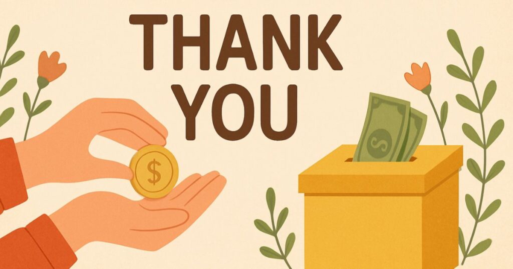 Thank You Quotes for Contribution of Money