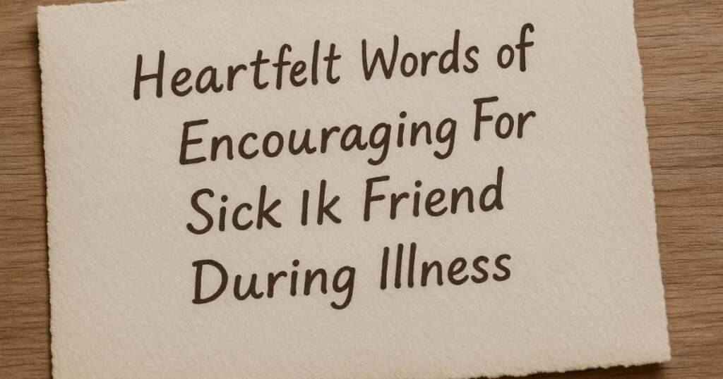 Encouraging Quotes For Sick Friend