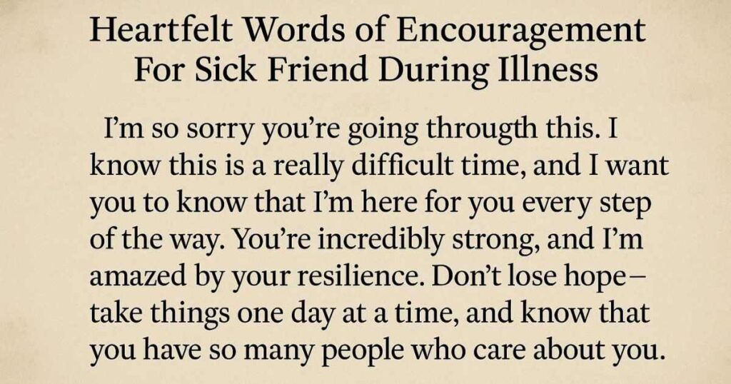 Words Of Encouragement For Someone Who Is Sick